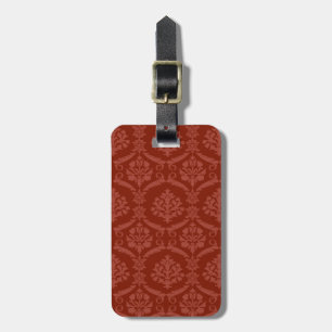 Damask wallpaper 3 luggage tag