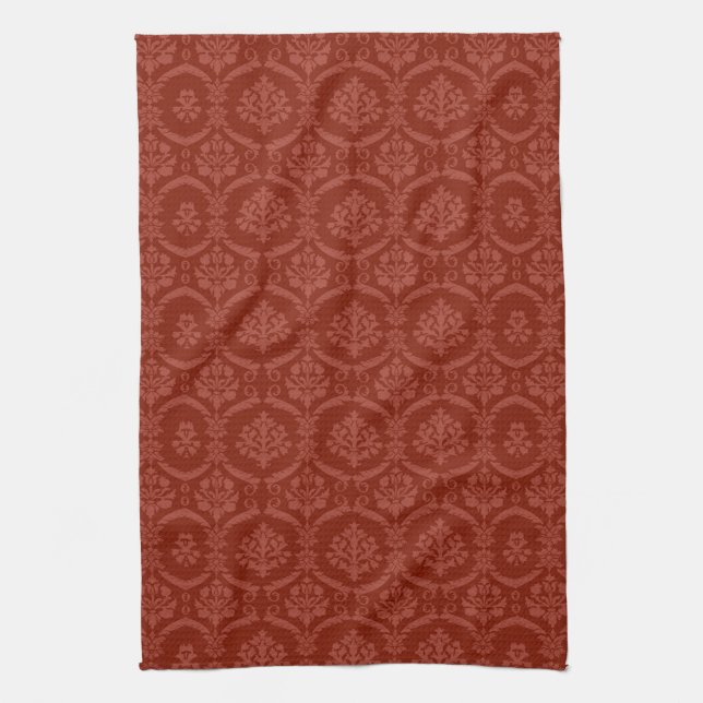 Damask wallpaper 3 tea towel (Vertical)