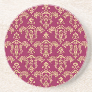 Damask wallpaper 4 coaster