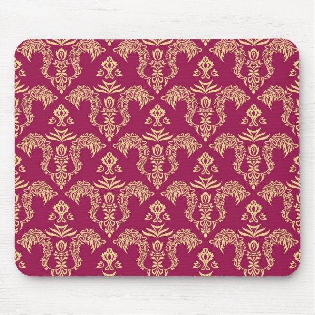 Damask wallpaper 4 mouse mat (Front)