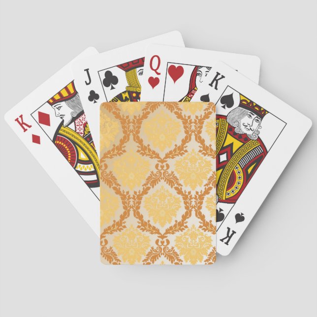 Damask wallpaper 5 playing cards (Back)