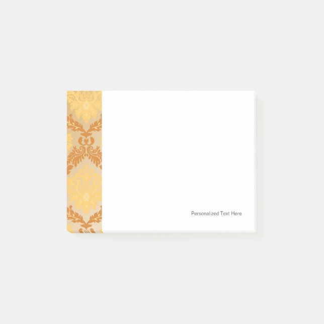 Damask wallpaper 5 post-it notes (Front)