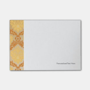 Damask wallpaper 5 post-it notes