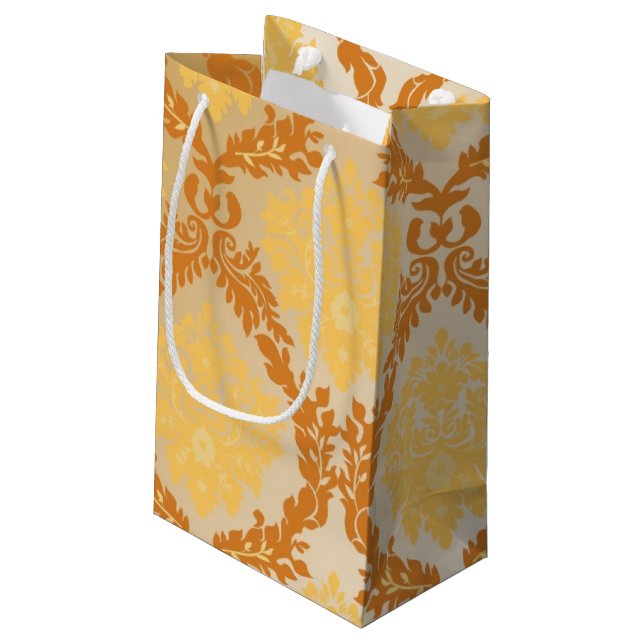 Damask wallpaper 5 small gift bag (Back Angled)