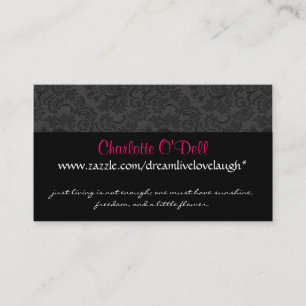 damask; website marketing business card