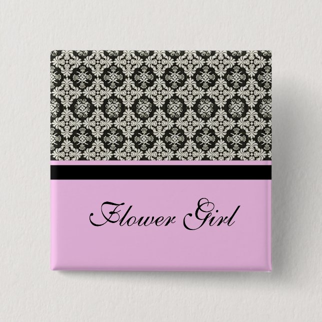 damask wedding button (Front)