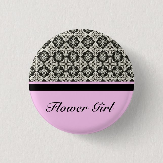 damask wedding button (Front)