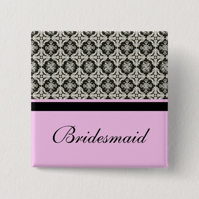 damask wedding button (Front)