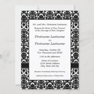 Damask Wedding Invitation