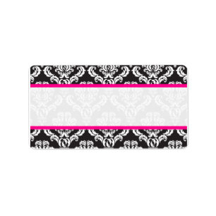 Damask Wedding Invitation Address Labels