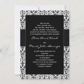 Damask Wedding Invitation Template