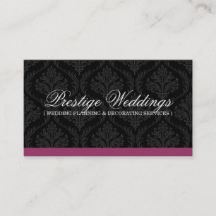 Damask Wedding Planner Business Card