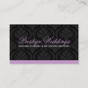 Damask Wedding Planner Business Card