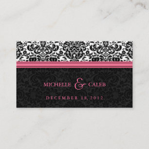 damask wedding website enclosure card