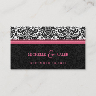 damask wedding website enclosure card