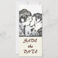 Damask White WEDDING Save-the-Date