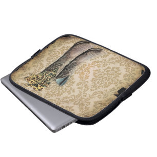 Damask wildflower Western country cowboy boots Laptop Sleeve