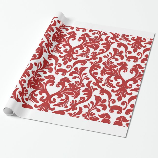 Damask Wrapping Paper (Unrolled)