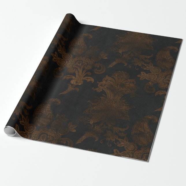 Damask Wrapping Paper (Unrolled)