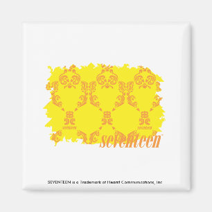 Damask Yellow-Orange 2 Magnet