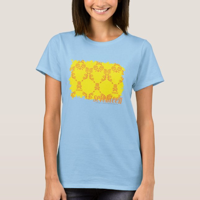 Damask Yellow-Orange 2 T-Shirt (Front)