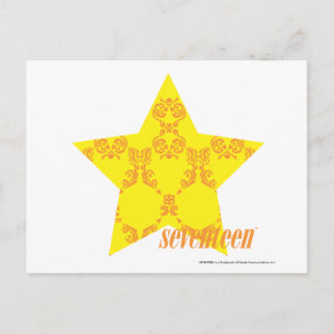 Damask Yellow-Orange 3 Postcard
