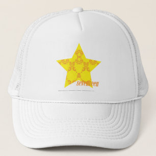 Damask Yellow-Orange 3 Trucker Hat