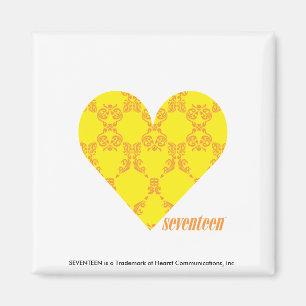 Damask Yellow-Orange 4 Magnet