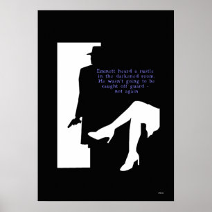 Dame and a Doorway - noir print