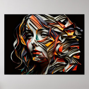 Dame de papier poster