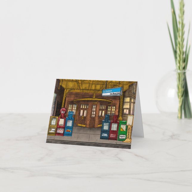 Damen Blue Line Chicago Holiday Card (Front)