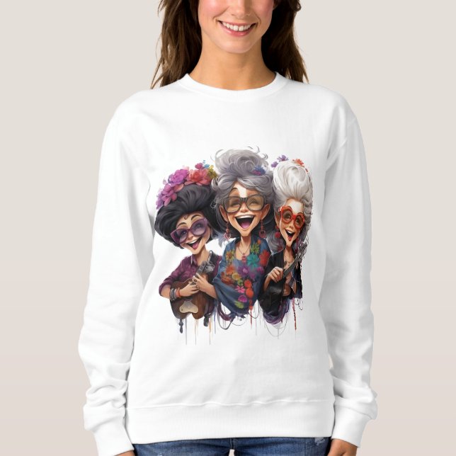 Dames Granny Friends basic sweater (Front)