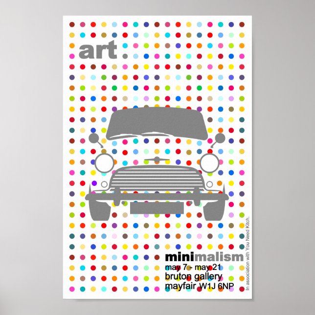 Damian's Classic Mini Cooper art Poster (Front)