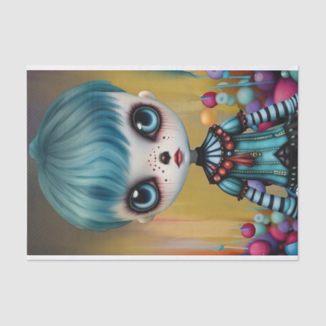 Damien, Creepy Doll, Brother of Agatha  Tissue Paper (Front)