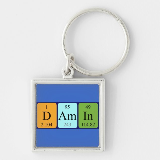Damin periodic table name keyring (Front)