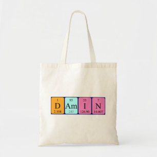 Damin periodic table name tote bag