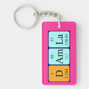 Damla periodic table name keyring