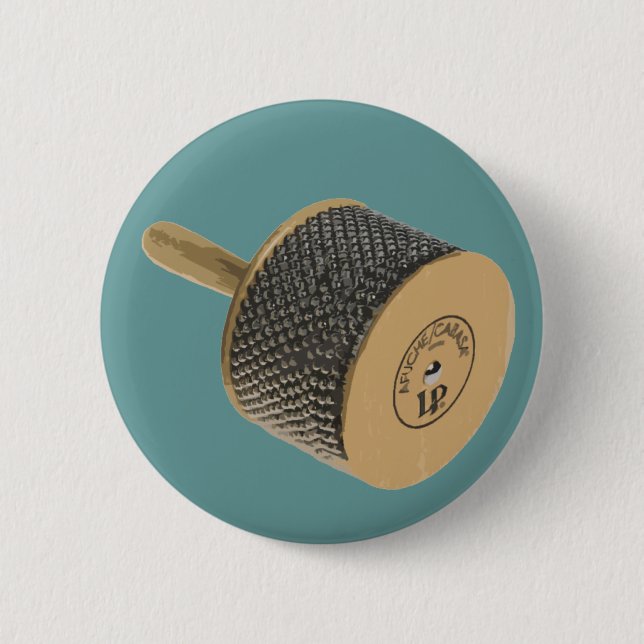 Damm Straight, I Play The Cabasa! 6 Cm Round Badge (Front)