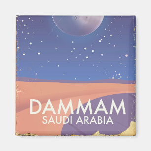 Dammam Saudi Arabia Travel poster Magnet