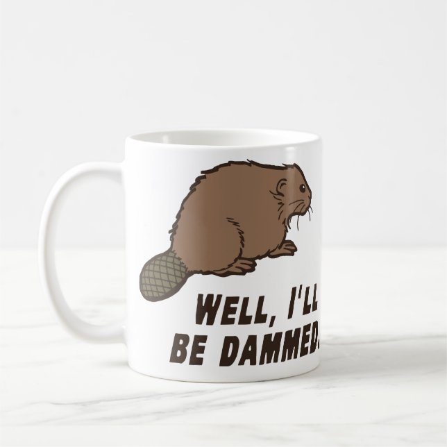 Dammed Beaver Coffee Mug (Left)