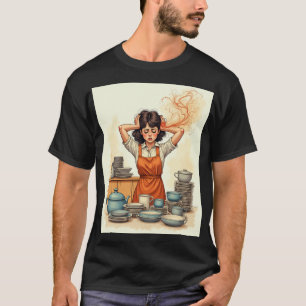 Dammit Mum Exhausted Mum Life Chaos Kitchen Humour T-Shirt