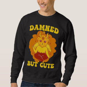 Damned but cute Satanism Baphomet Cute Pastel Got Sweatshirt