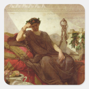 Damocles, 1866 square sticker