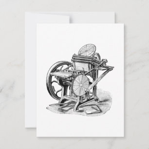 Damon & Peets letterpress printing press card