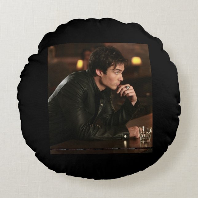 Damon Salvatore Round Pillow (Front)