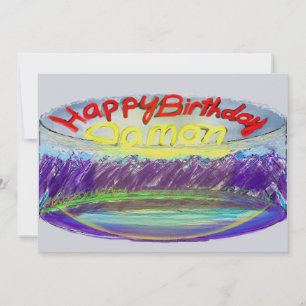 Damon's 2017 Blue Mountain Birthday Cake Card
