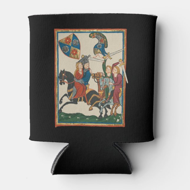 Damsel In Distress, 14th Century Mediaeval Art Can Cooler (Front)