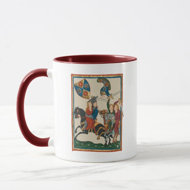 Damsel In Distress, 14th Century Mediaeval Art Mug (Left)
