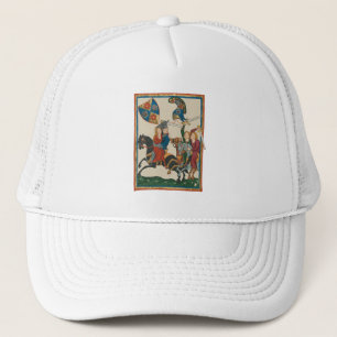 Damsel In Distress, 14th Century Mediaeval Art Trucker Hat
