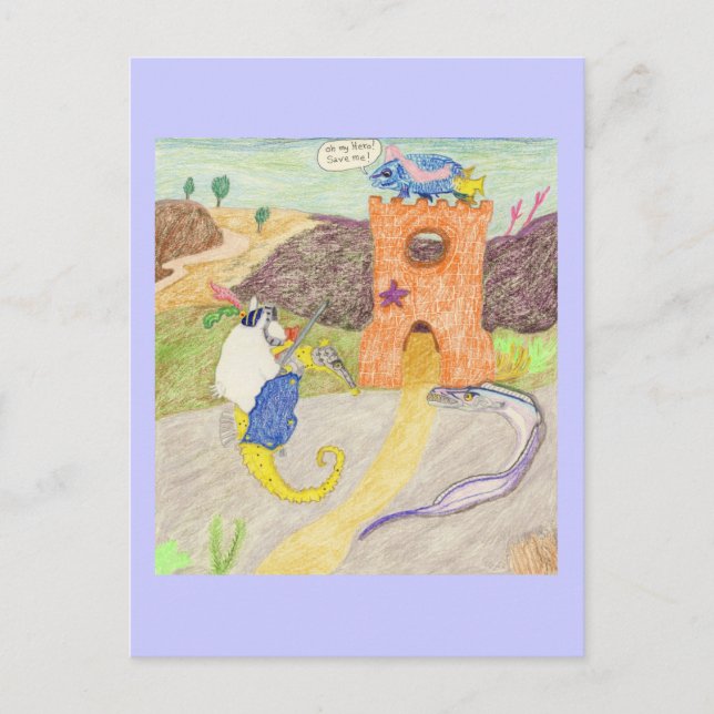 Damsel In Distress Postcard (Front)